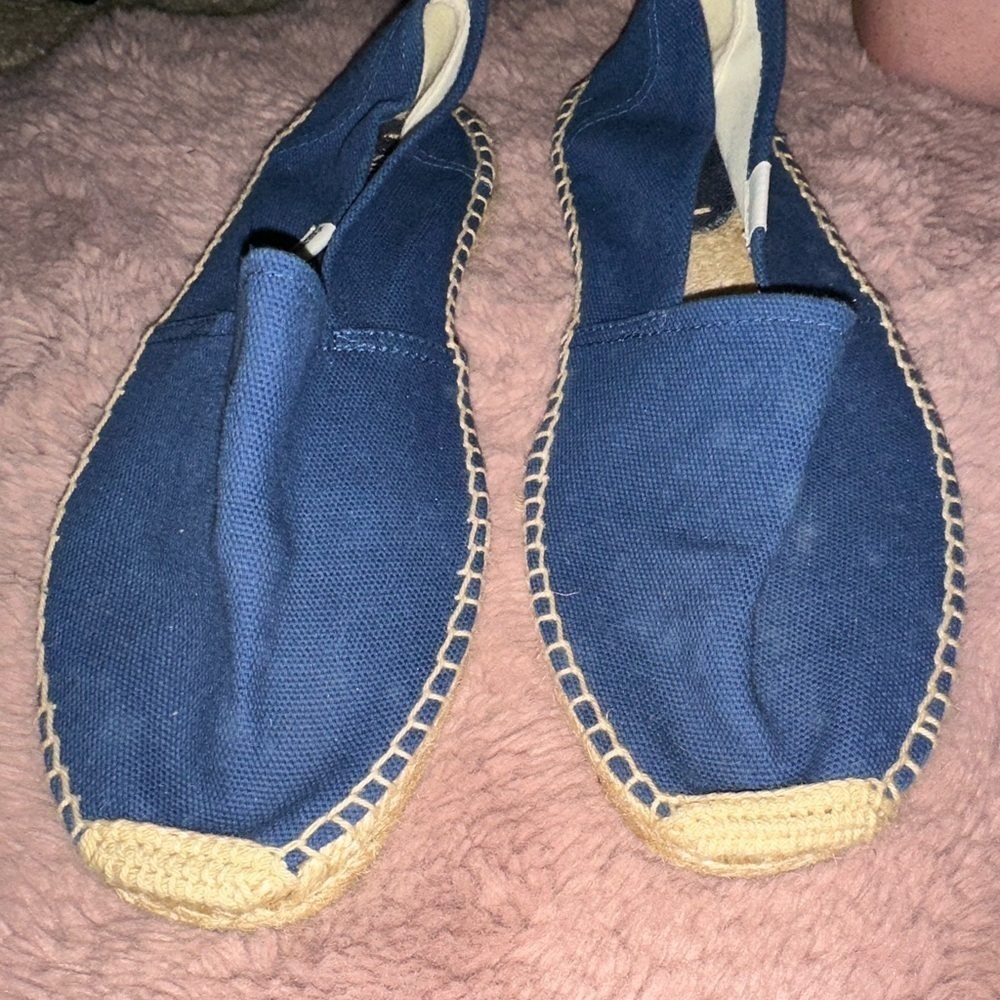 Soludos women’s espadrille blue slip on flats 9.5 vacation spring summer - Picture 6 of 11